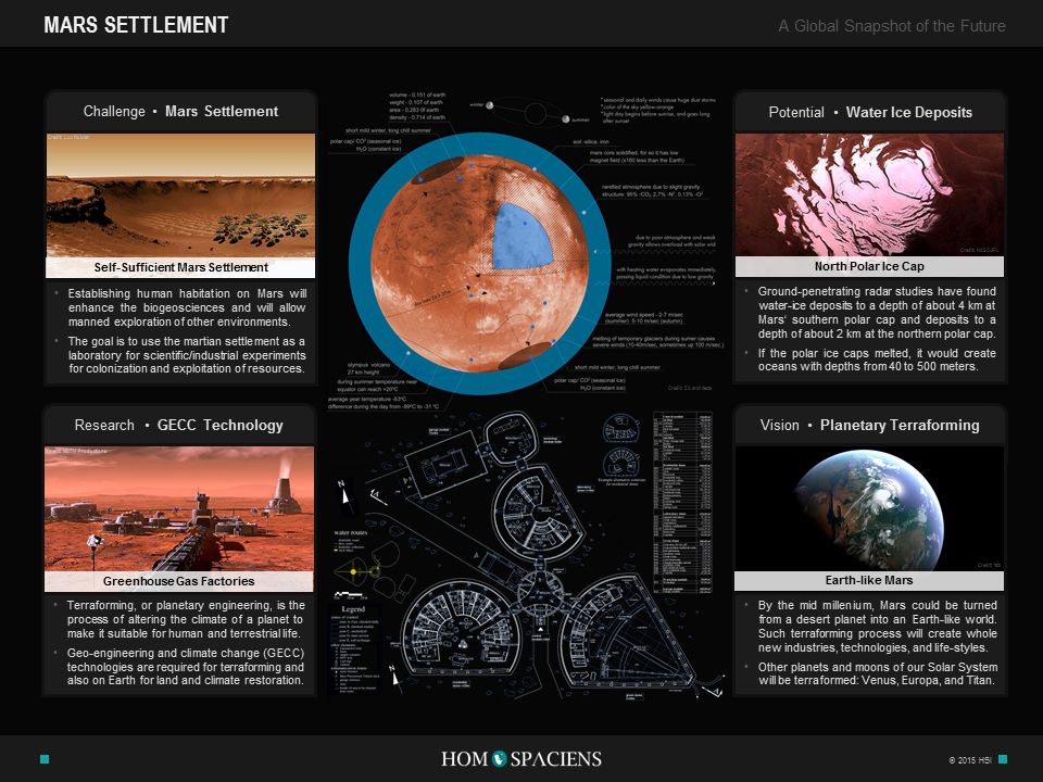 Mars Settlement Infographic